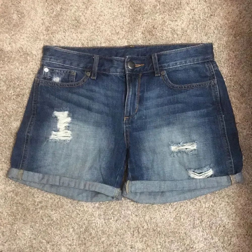 Gap Blue Denim Shorts Lt distressing